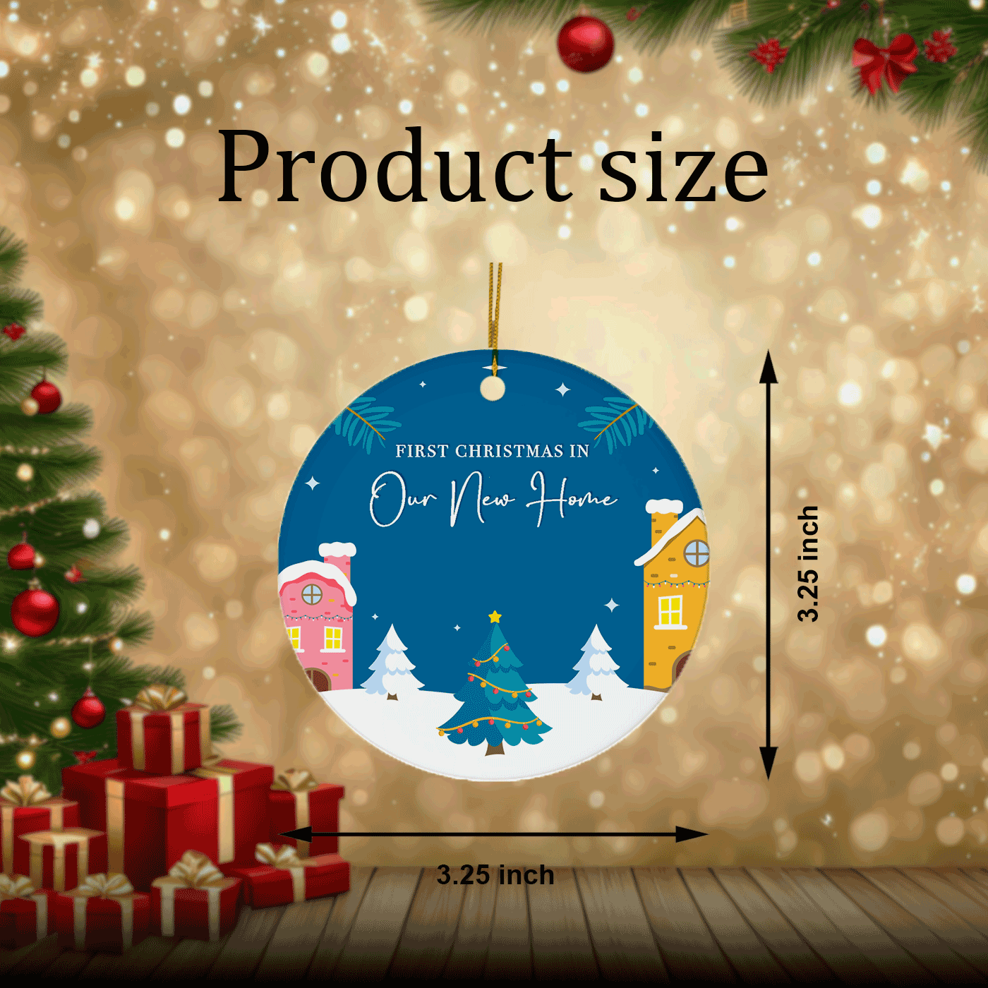 First Christmas in Our New Home | Celebrate New Beginnings with Festive Decor | Ceramic Ornament